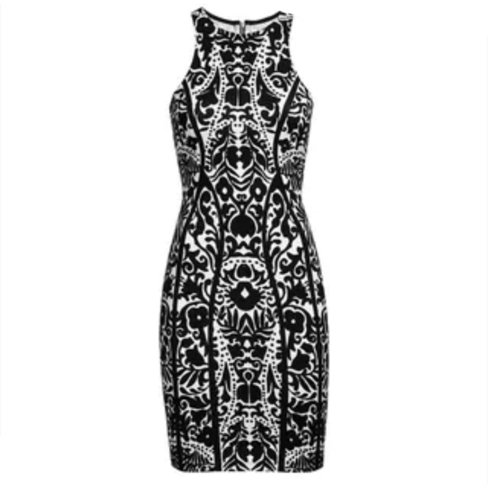 H&M Black and White Sleeveless Bodycon Mini Dress - Picture 4 of 11